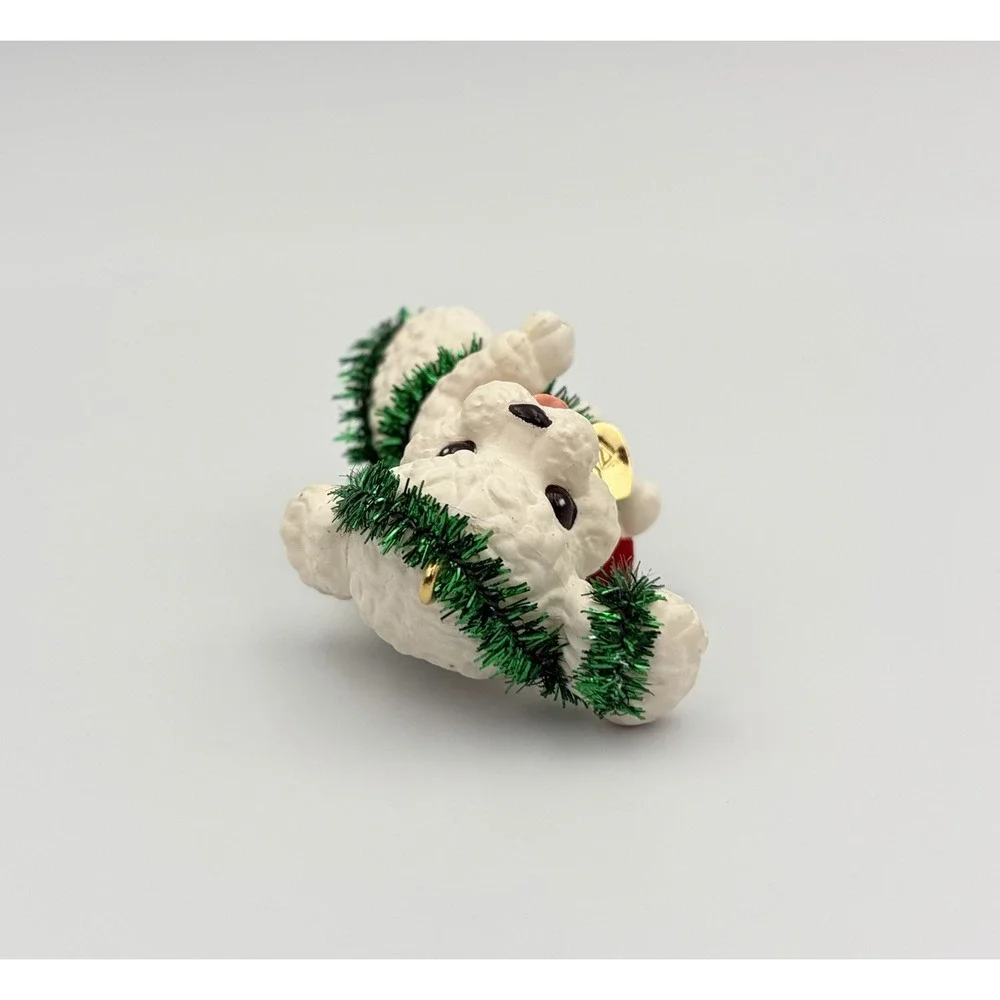 Hallmark Keepsake Ornament Puppy Love 1994 White Poodle Dog 4th QX525-3 VTG